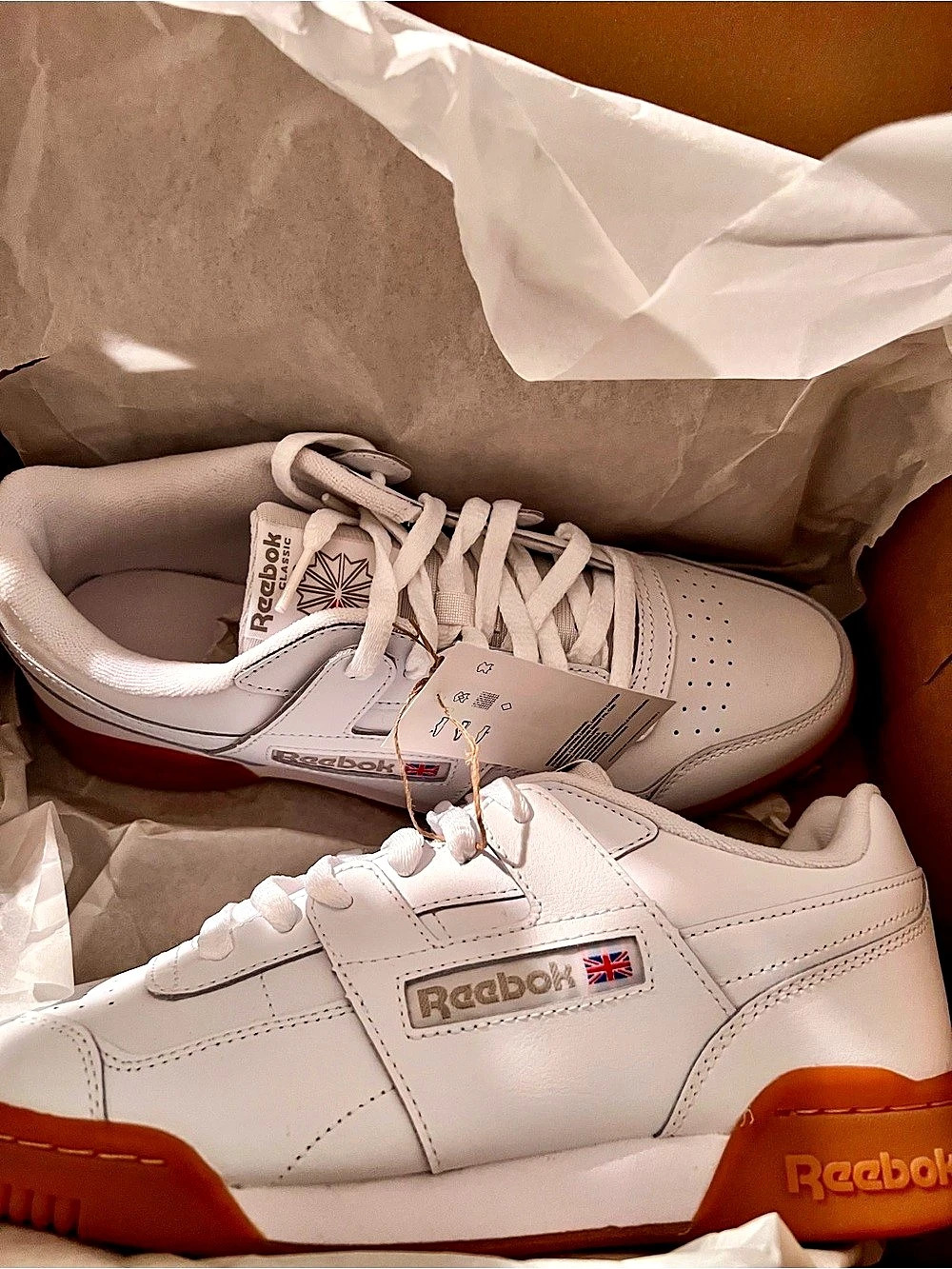 Reebok Workout Plus White & Orange US 8.5
